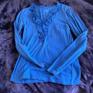 Loft long Sleeve ruffle shirt